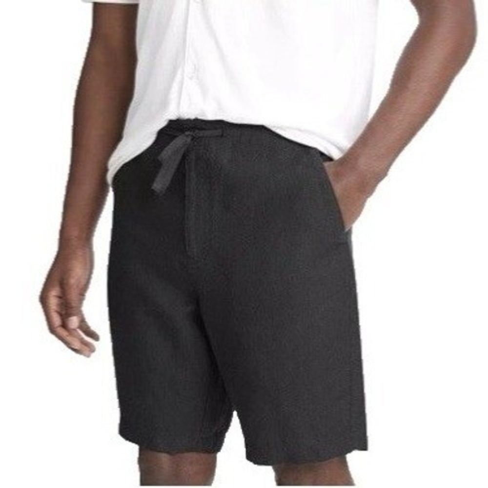 Vince Hemp Lightweight Drawstring Quick Dry Black Shorts Mens XXL 44 44x9 $225